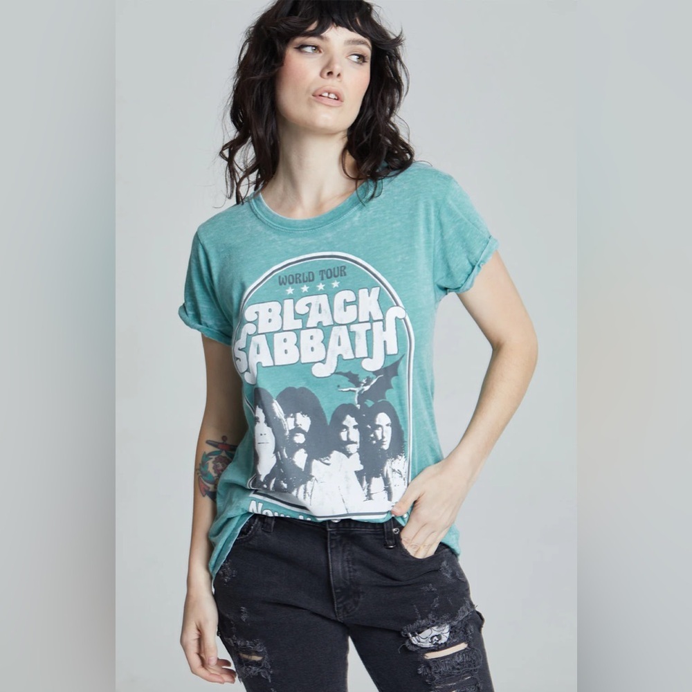 BLACK SABBATH 1978 Tour Burn Out Tee RECYCLED KARMA - Picture 2 of 7